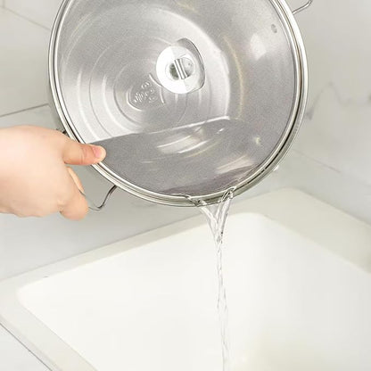 Homestia Splatter Screen for Kitchen, Stainless Steel Fine Mesh Splatter Screen for Frying Pan, 10” Grease Splatter Guard with Fold Flat Knob - Image 8