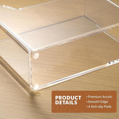 Kordory Acrylic Napkin Holder for Table, Clear Plastic Vertical Napkins Holders, Modern Square Paper Napkin Holders for Kitchen, Dinner Table Guest Napkin Holder for Home, Hotel, Restaurant, Bar
