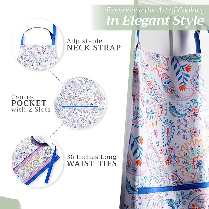 Maison d' Hermine 100% Cotton Apron for women with Pocket Kitchen Chef Apron for Men Cooking Mothers Day Gifts - Image 6