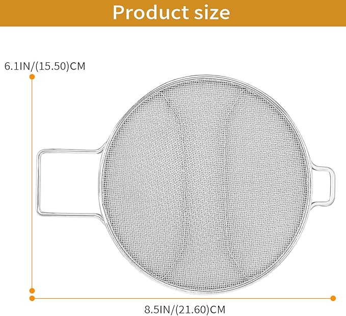 Splatter Shield for Ninja Foodi Smart XL Pro 7-in-1 Indoor Grill, Replacement Stainless Steel Splatter Screen Air Fryer Accessories for Ninja Foodi IG651, IG600, IG601 Air Fryer