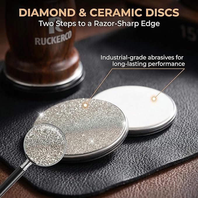 The Original Patented Knife Sharpener Kit, 4 Replaceable Ceramic Grinding Discs,Rolling Knife Sharpener 15& 20& 12& 25 Inclination Angles, Mother's Day, Father's Day,Birthday Give to You Love Most - Image 6