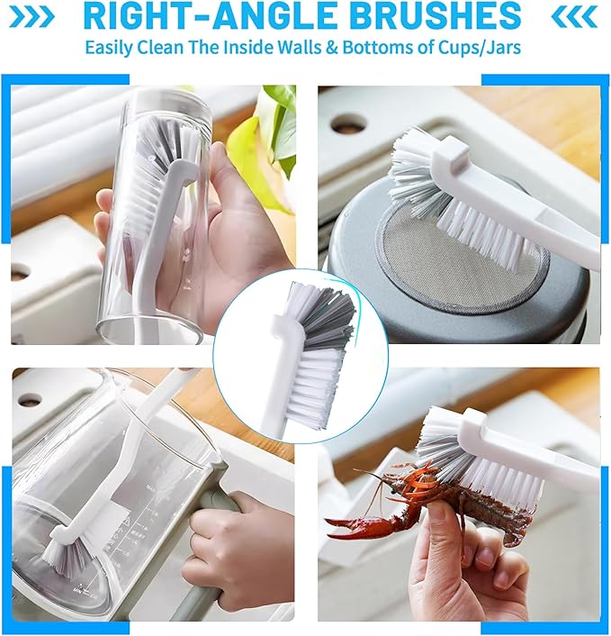 15Pcs Crevice Cleaning Brush Set, Hard Bristle Scrub Brushes Tools for Deep Cleaning Gap,Window Groove Cleaning Brush for Sliding Door Sill Tile Lines Shutter Corner Sink Teapot Bottle (1 Set) - Image 5