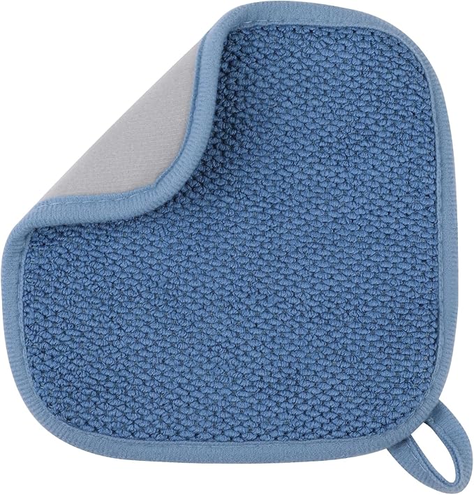 GeeRic Microfiber Dish Drying Mat, Super Absorbent Kitchen Dish Drying Pad, Reversible for Countertop, 7*7 inch Blue - Image 7
