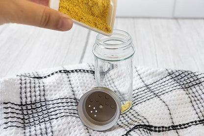 Fox Run Glass Spice Jar With Stainless Steel Shaker Lid, 4 Ounce Clear Seasoning Shaker - Image 5