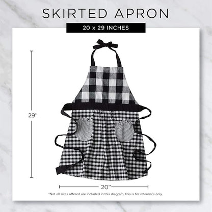 DII Women's Spring & Summer Apron Collection Adjustable, Two Large Pockets & Extra Long Ties, One Size Fits Most