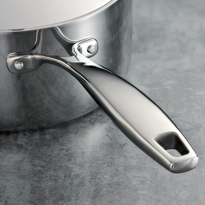 Tramontina Signature Tri-Ply Clad Stainless Steel 2-Quart Sauce Pan with Lid, Induction-Ready, Dishwasher-Safe, NSF-Certified, Made in Brazil - Image 5