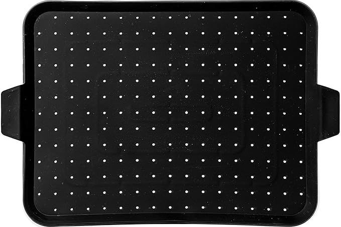Baking & Splatter Screen for Frying Pan Beckon Ware | USA Brand | 17.5 x 12 Inch, Black, Multi-Use Silicone Baking Rack for Oven, and Stove – Grease Splash Guard, Baking Supplies, Pastry Sheet by BeckonWare