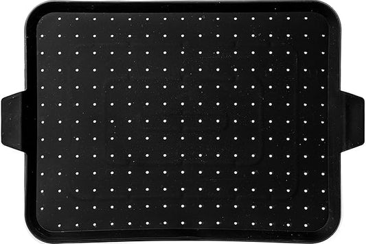 Baking & Splatter Screen for Frying Pan Beckon Ware | USA Brand | 17.5 x 12 Inch, Black, Multi-Use Silicone Baking Rack for Oven, and Stove – Grease Splash Guard, Baking Supplies, Pastry Sheet by BeckonWare
