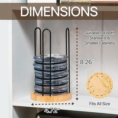 2PC Tumbler Lid Organizer, Detachable Cup Lid Organizer for Simple Modern Tumbler/Yeti Tumbler/Stanley Tumbler Lids, Holds up to 20 Lids, Cup Organizer for Kitchen Organizers and Storage - Image 2