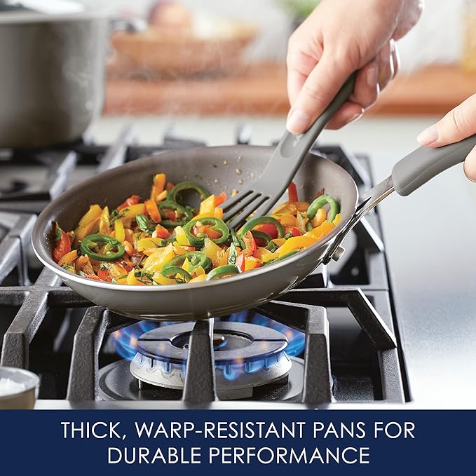 Rachael Ray Cook + Create Nonstick Frying Pan/Skillet, 8.5 Inch, Gray - Image 4