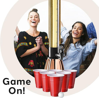 OGGI Beer Tower 3L/100oz - Beverage Dispenser with Spigot & Ice Tube, Margarita Tower, Mimosa Tower, Perfect Drink Dispensers for Parties, Drink Tower, Holds 6 Pints of Beer - Copper - Image 5