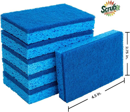 Scrubit Non-Scratch Cleaning Scrub Sponges- Scrubbing Dish Sponge Ideal for Washing Kitchen,Dishes, Bathroom &More – Dishwashing Sponge Along with A Thought Scrubber – 6 sponges - Image 2