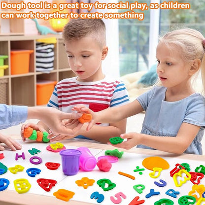 Dough Tool Set with Dough Alphabet Cutters,Numbers Cutters,Mathematical Symbols,Great Dough Tools for Learning Letters and Numbers - Image 7