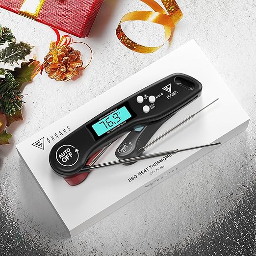 DOQAUS Digital Meat Thermometer, 2 Pack Instant Read Food Thermometer for Cooking, Kitchen Probe with Backlit & Reversible Display, Wide Temperature Range for Turkey, Bread, Baking, Sourdough - Image 2