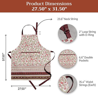 Maison d' Hermine 100% Cotton Apron for women with Pocket Kitchen Chef Apron for Men Cooking Mothers Day Gifts - Image 7