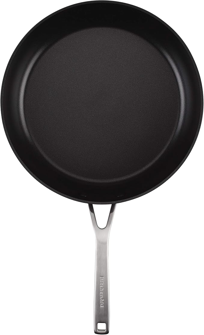 KitchenAid Hard Anodized Induction Nonstick Fry Pan/Skillet with Lid, 12.25 Inch, Matte Black - Image 9