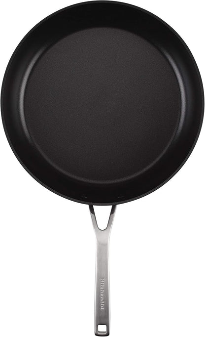 KitchenAid Hard Anodized Induction Nonstick Fry Pan/Skillet with Lid, 12.25 Inch, Matte Black - Image 9