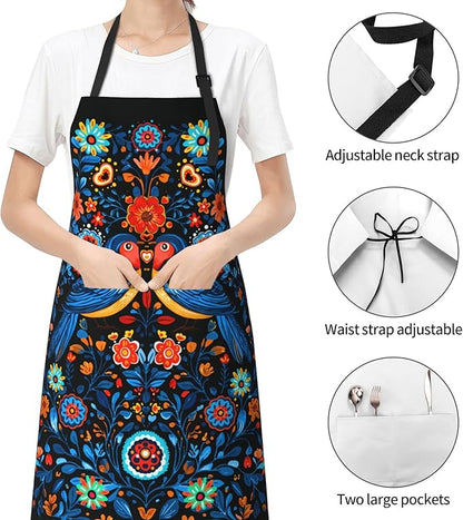 Funny Apron Polyester Grooming Aprons with Pocket for Cooking Kitchen Grilling Adults