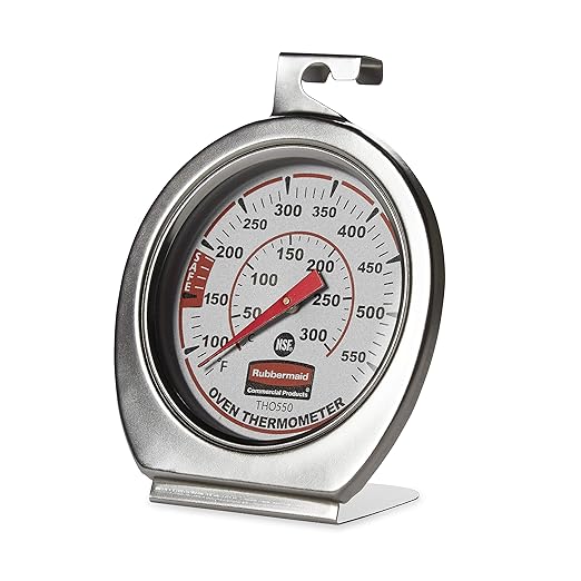 Rubbermaid Commercial Products Stainless Steel Monitoring Thermometer, Safe for Inside Oven/Grill/Smoker, 60-580°F Range, Easy to Read Food Thermometer For Food Resturant/Home Cooking - Image 3