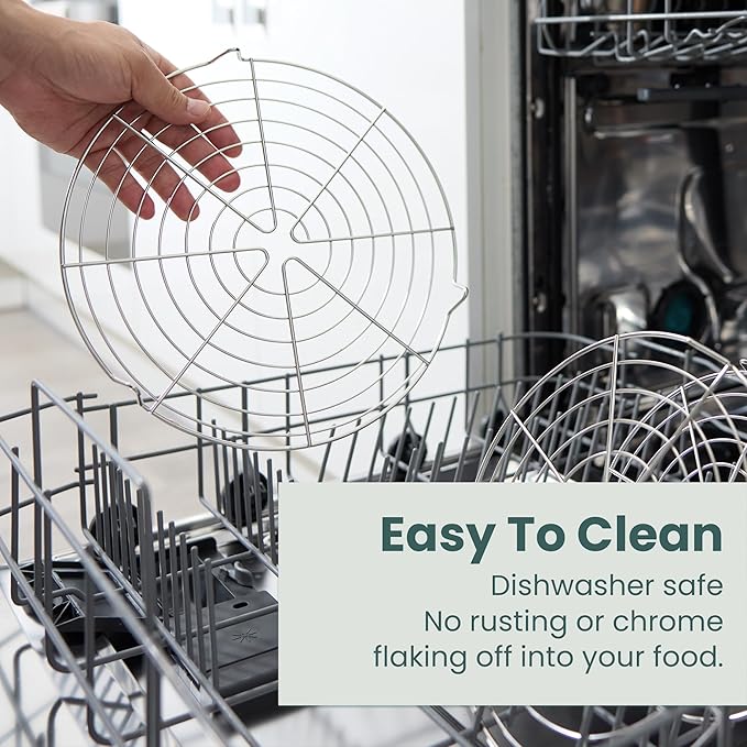 Ultra Cuisine 3 Set Round Cooling Racks for Cooking and Baking – Oven & Dishwasher-Safe, 100% Stainless Steel Steaming and Baking Rack - Fits Air Fryer, Pressure Cooker & Cake Pan (7.5, 9 & 10.5 Inch) - Image 8