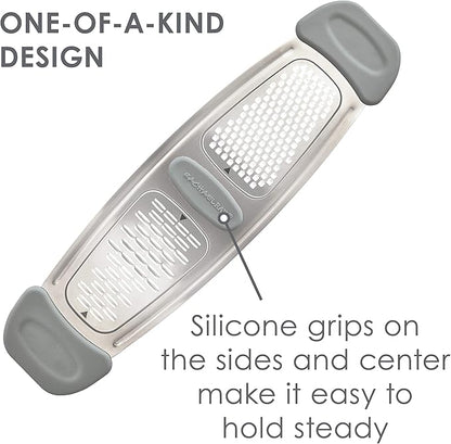 Rachael Ray Tools and Gadgets Stainless Steel Multi Grater for Cheese, Ginger, Garlic, and more, Gray - Image 2