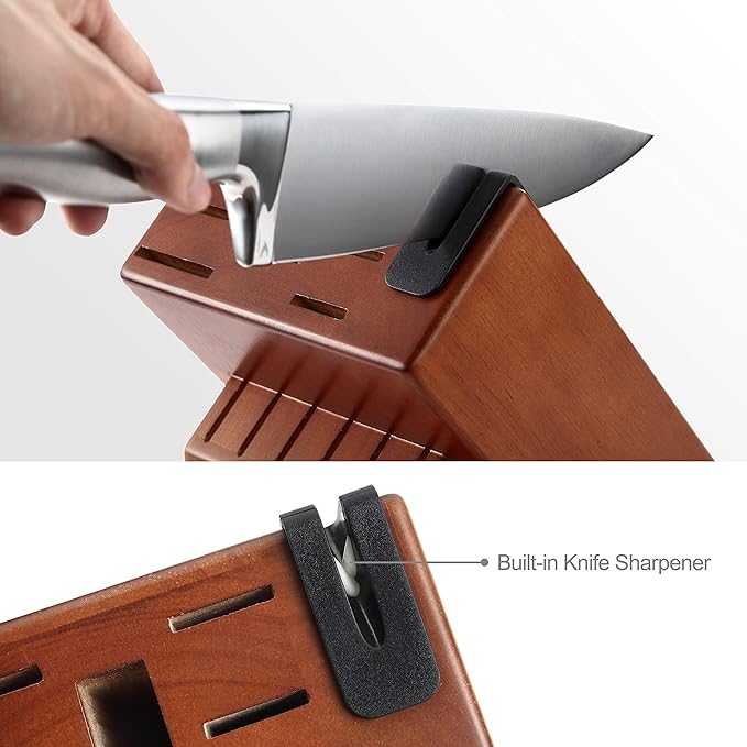 McCook® Knife Sets, German Stainless Steel Kitchen Knife Block Sets with Built-in Sharpener (Pack of 2) - Image 3