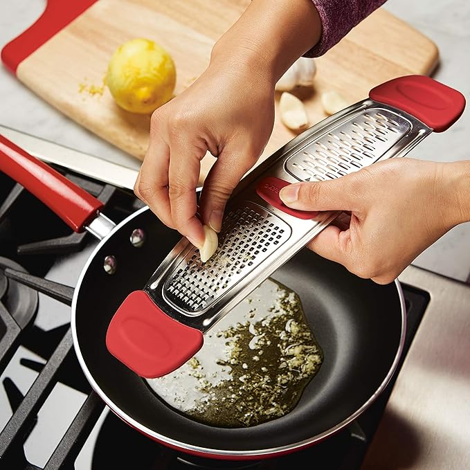 Rachael Ray Multi Stainless Steel Grater, Red Small - Image 3