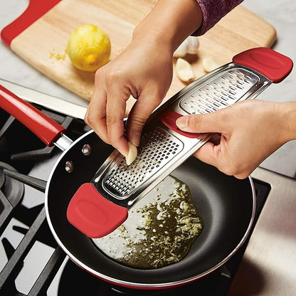 Rachael Ray Multi Stainless Steel Grater, Red Small - Image 3