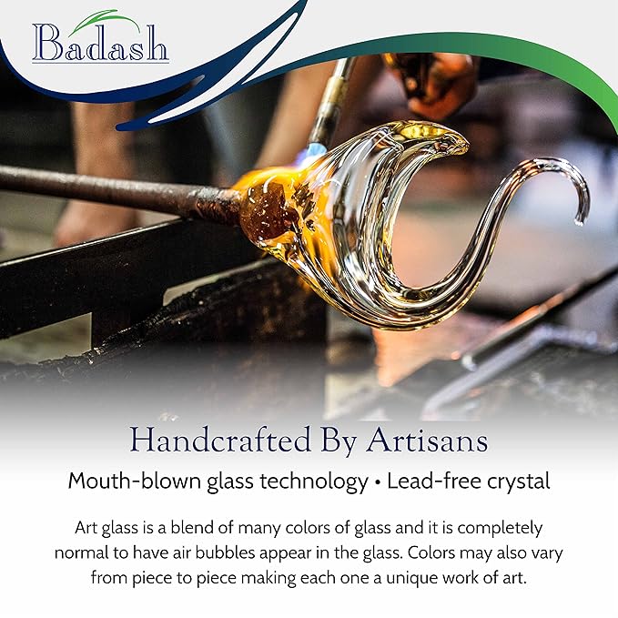 Badash 6" Small Glass Gravy Ladle, Artisan Heritage Quality Mouth-Blown Lead-Free Crystal, Elegant Small Spoon-Sized Serving Clear Utensil perfect For Sauce & Salad Dressing, Presentation Packaging