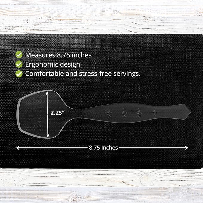 PARTY BARGAINS Disposable Clear Plastic Serving Spoons 8.75″ – Heavy-Duty Clear Plastic Spoons for Parties, Catering, Weddings, Events – 24 Count