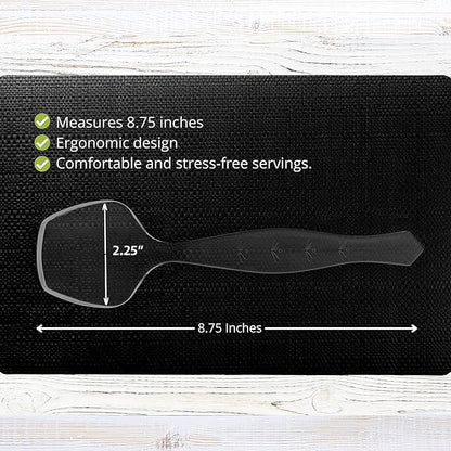 PARTY BARGAINS Disposable Clear Plastic Serving Spoons 8.75″ – Heavy-Duty Clear Plastic Spoons for Parties, Catering, Weddings, Events – 24 Count