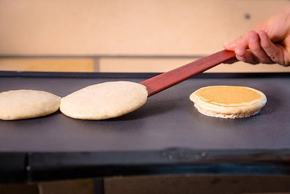 13 in Handmade Kitchen Cooking Utensil, Thin Dark Wood Saute Spatula, Multipurpose Flat Wooden Spatula, Perfect for flipping, scraping, sauteing, turning - Wooden Cooking Utensils - Made in USA - E