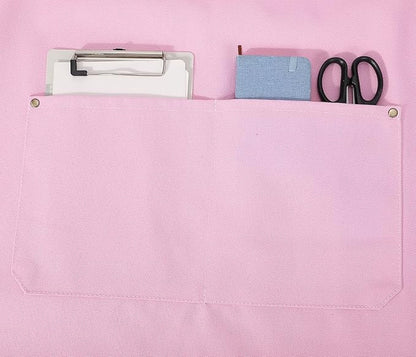 AFUN Chef Aprons for Men Women with Oversized Pockets, 16-Ounce Cotton Canvas Cross Back Heavy Duty Work Apron (Light Pink) - Image 6