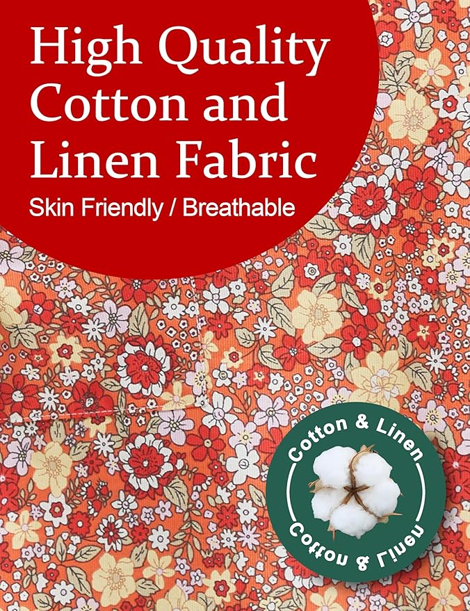 Cozy Adjustable Cross Back Aprons for Women with Pockets Cotton Linen Cooking Kitchen Baking