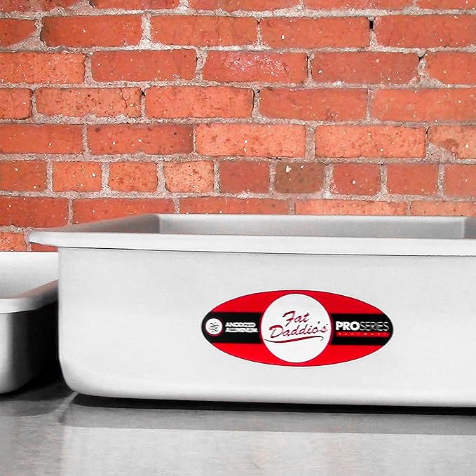 Fat Daddio's POB-7112 Sheet Cake Pan, 7 x 11 x 2 Inch, Silver (Pack of 3)