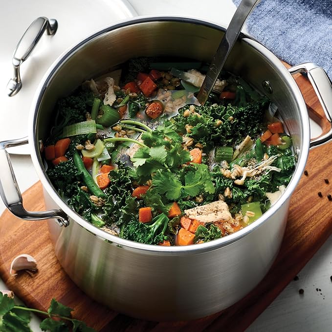 Tramontina Gourmet Stainless Steel 8-Quart Stock Pot with Lid - Image 4