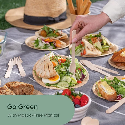 Wooden Compostable Utensils Set 6480 PCS (2160 Sets Fork Spoons Knives) Sturdy Wood Disposable Cutlery - Eco-Friendly Biodegradable Utensils for Party - Free From Plastic Cutlery Set for Eating - Image 7