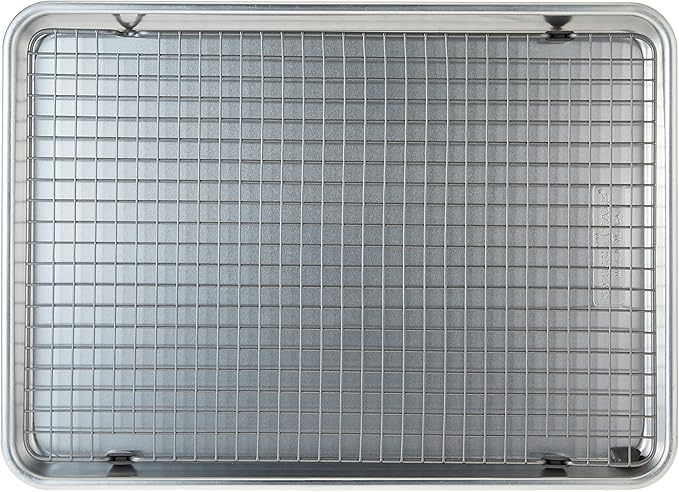 Nordic Ware - 43172AMZM Nordic Ware Half Sheet with Oven Safe Nonstick Grid, 2 Piece Set, Natural - Image 3