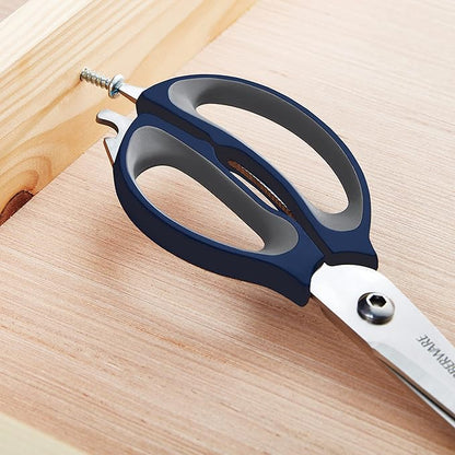 Farberware 4-in-1 Kitchen Shears, 2-Piece, Navy and Gray