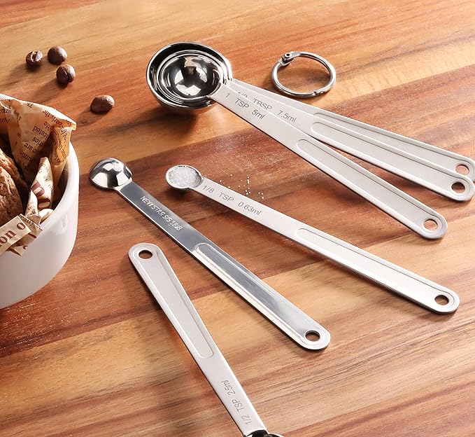 New Star Foodservice 43112 Stainless Steel 18/8 Measuring Spoons, Set of 6 - Image 7