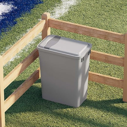 Dowell 35Qt Wastebasket Trash Container, 9Gal, Plastic, Stackable, for Kitchen/Bathroom/Office, Fits Under Sink/Desk (Can Only, Grey 4000 35 04) - Image 5