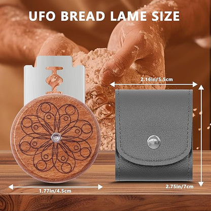 UFO Bread Lame Cutter for Homemade Sourdough,Bread Scorer Tool for Sourdough with 5 Blades and Storage Cover,Slashing Tool Bread Cutting Knife for Artisan Bread and Baguette Makers,Circle - Image 5