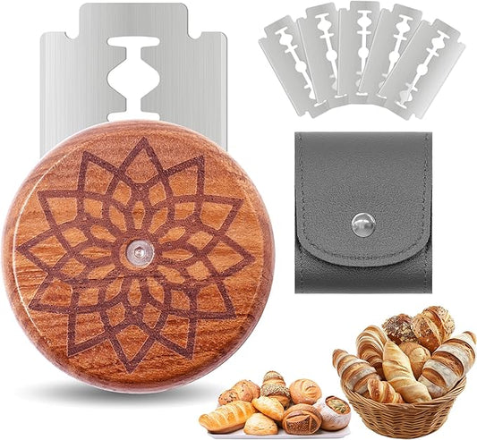 UFO Bread Lame Cutter for Homemade Sourdough,Bread Scorer Tool for Sourdough with 5 Blades and Storage Cover,Slashing Tool Bread Cutting Knife for Artisan Bread and Baguette Makers,Flower by Unknown