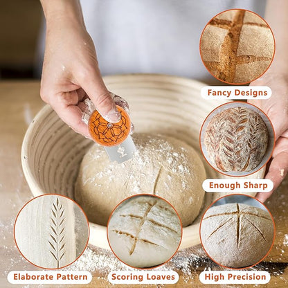 UFO Bread Lame Cutter for Homemade Sourdough,Bread Scorer Tool for Sourdough with 5 Blades and Case,Slashing Tool Bread Cutting Knife for Artisan Bread and Baguette Makers,Mandala - Image 4
