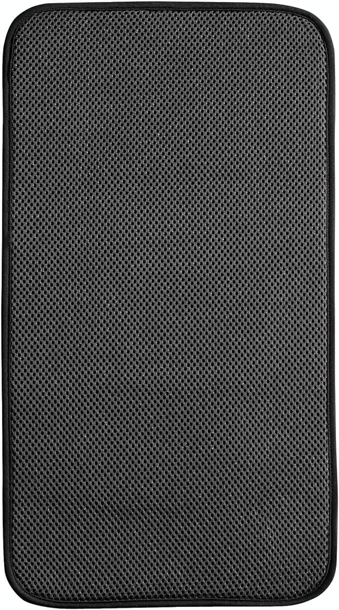 iDesign iDry Fabric Mini Kitchen Countertop Absorbent Dish Drying Mat , 18" x 9" - Black - Image 3