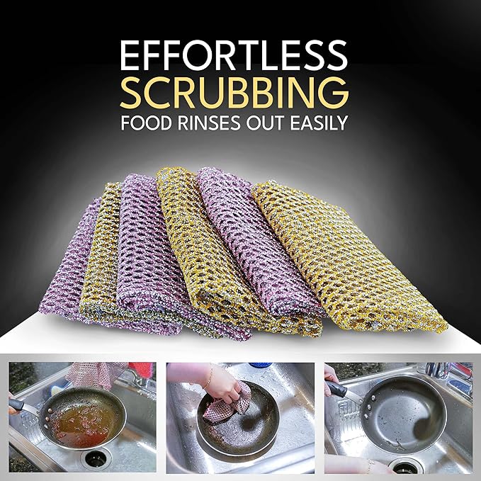 Heavy Duty Dish Scrubbers - Non Scratch Scouring Pads - Odorless and Long Lasting - Replace Sponges for Dish Washing, Scrubbing & Scouring - Kitchen, Floor and Bathroom Usage - Made in Korea (24 Pcs) - Image 6