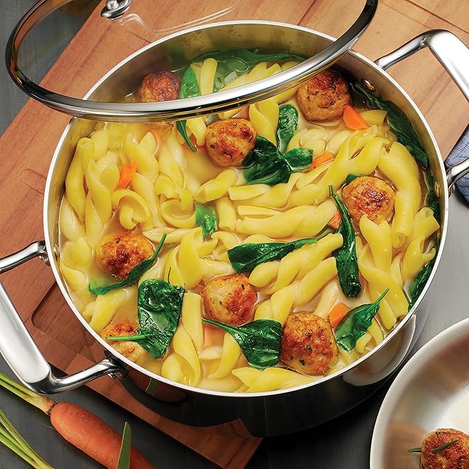 Tramontina Tri-Ply Clad Stainless Steel 5-Quart Dutch Oven Pot with Glass Lid, Induction-Ready, Dishwasher-Safe, NSF-Certified - Image 3
