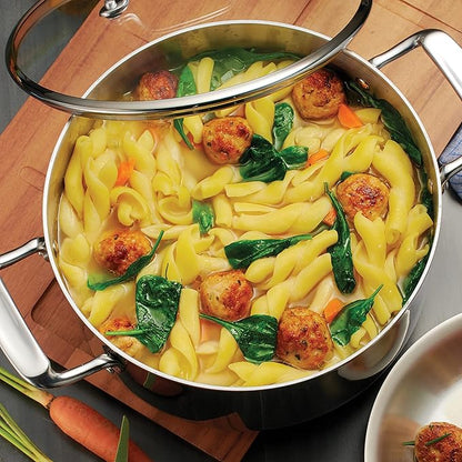 Tramontina Tri-Ply Clad Stainless Steel 5-Quart Dutch Oven Pot with Glass Lid, Induction-Ready, Dishwasher-Safe, NSF-Certified - Image 3