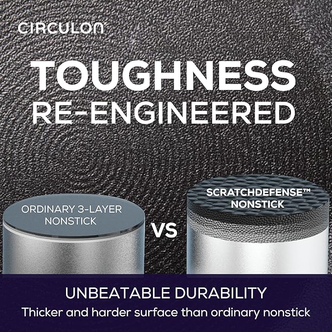 Circulon A1 Series with ScratchDefense Nonstick Induction Cookware, Stockpot with Lid, Pasta Pot, Kitchen Essentials, 8-Quart, Graphite - Image 5