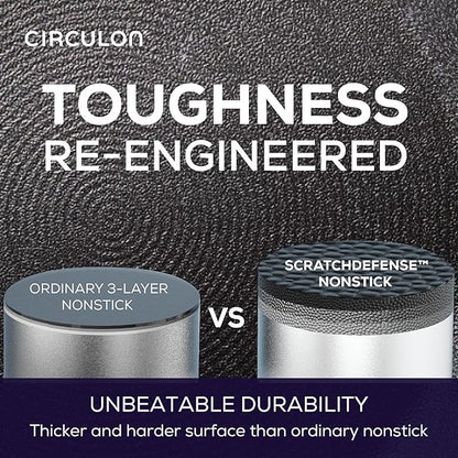 Circulon A1 Series w/ ScratchDefense Nonstick Induction Straining Sauce Pan with Lid, 3-Quart, Saucepan with Pour Spout, Graphite - Image 5